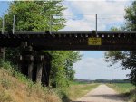 UP Railroad Bridge on Cameron Lane looking East